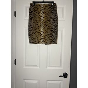 Michael Kors Leopard Print Pencil skirt size 4